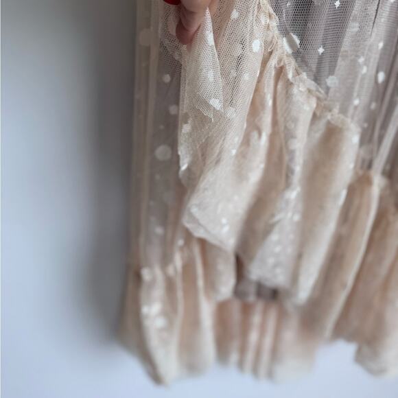 JOYFOLIE Mia Joy Girls Dress Gracie Ecru 14 NEW tiered Sheer Cottagecore Fairy - Picture 11 of 12